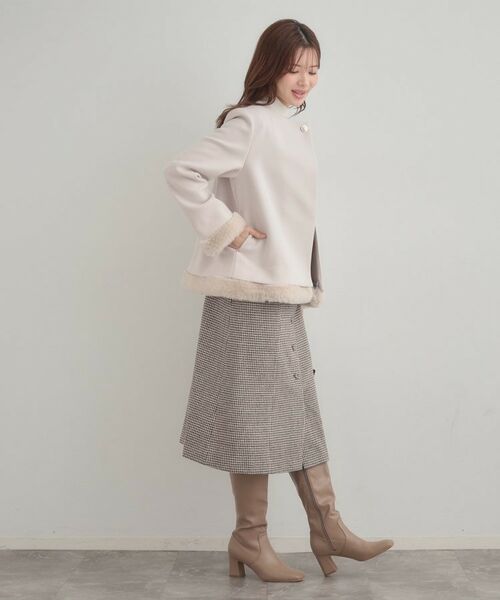 Couture Brooch / クチュールブローチ その他アウター | 【大人レディ・フェイクファー取り外し可能】ケープ風ショートコート | 詳細2