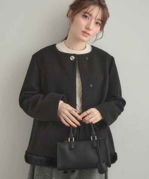 Couture Brooch / クチュールブローチ その他アウター | 【大人レディ・フェイクファー取り外し可能】ケープ風ショートコート | 詳細29