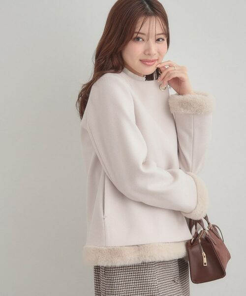 Couture Brooch / クチュールブローチ その他アウター | 【大人レディ・フェイクファー取り外し可能】ケープ風ショートコート | 詳細7