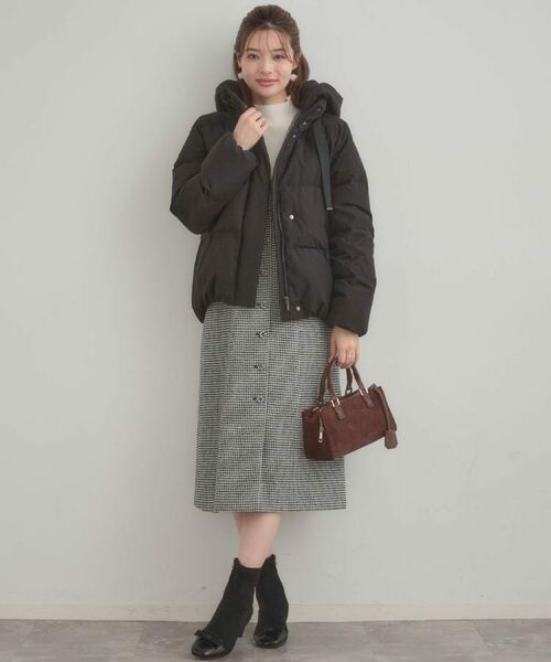 Couture Brooch / クチュールブローチ ミニ丈・ひざ丈ワンピース | 【クラシカル・通勤】ラメ千鳥釦デザインジャンスカ | 詳細7