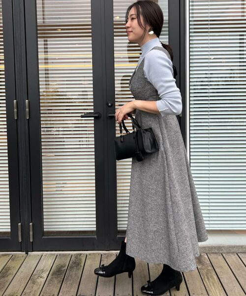 Couture Brooch / クチュールブローチ ロング・マキシ丈ワンピース | 【通勤・大人上品】ラメツイード ジャンパースカート | 詳細10