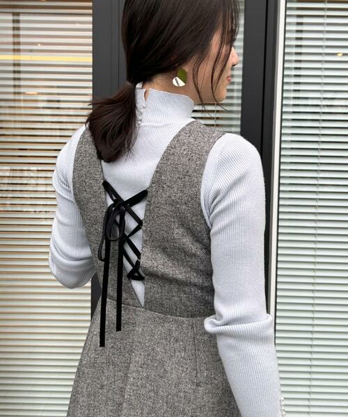 Couture Brooch / クチュールブローチ ロング・マキシ丈ワンピース | 【通勤・大人上品】ラメツイード ジャンパースカート | 詳細12