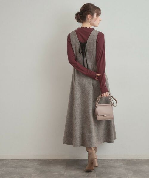 Couture Brooch / クチュールブローチ ロング・マキシ丈ワンピース | 【通勤・大人上品】ラメツイード ジャンパースカート | 詳細15