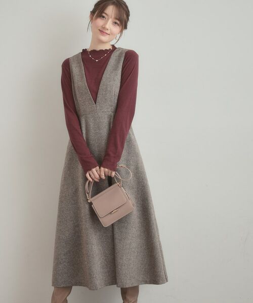 Couture Brooch / クチュールブローチ ロング・マキシ丈ワンピース | 【通勤・大人上品】ラメツイード ジャンパースカート | 詳細16