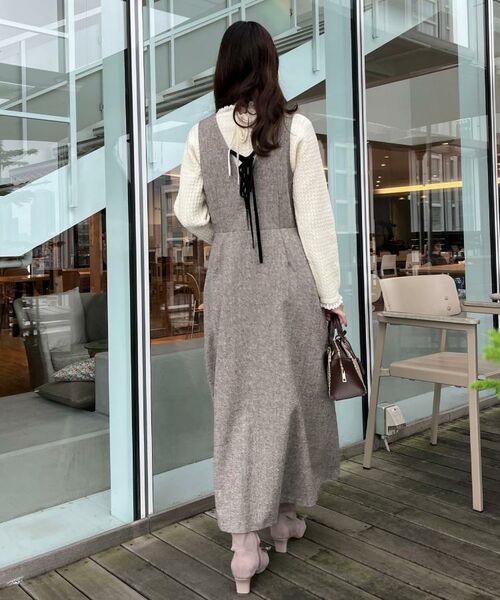 Couture Brooch / クチュールブローチ ロング・マキシ丈ワンピース | 【通勤・大人上品】ラメツイード ジャンパースカート | 詳細21