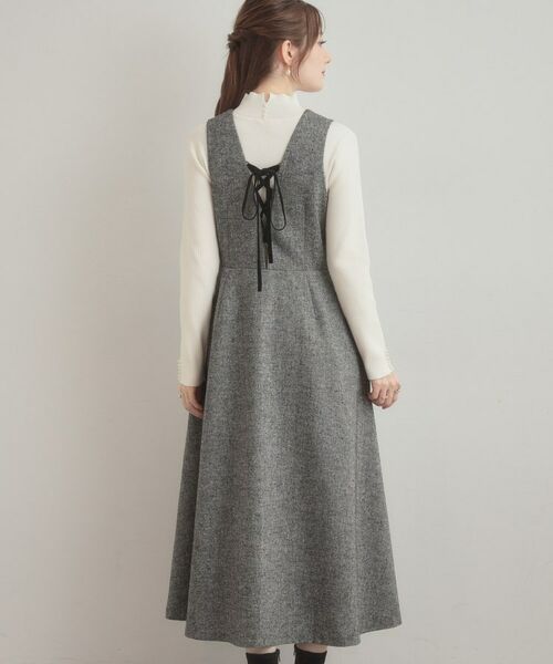 Couture Brooch / クチュールブローチ ロング・マキシ丈ワンピース | 【通勤・大人上品】ラメツイード ジャンパースカート | 詳細27