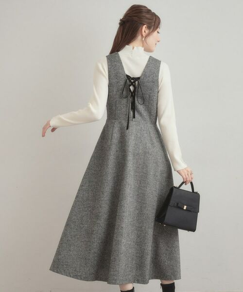 Couture Brooch / クチュールブローチ ロング・マキシ丈ワンピース | 【通勤・大人上品】ラメツイード ジャンパースカート | 詳細8