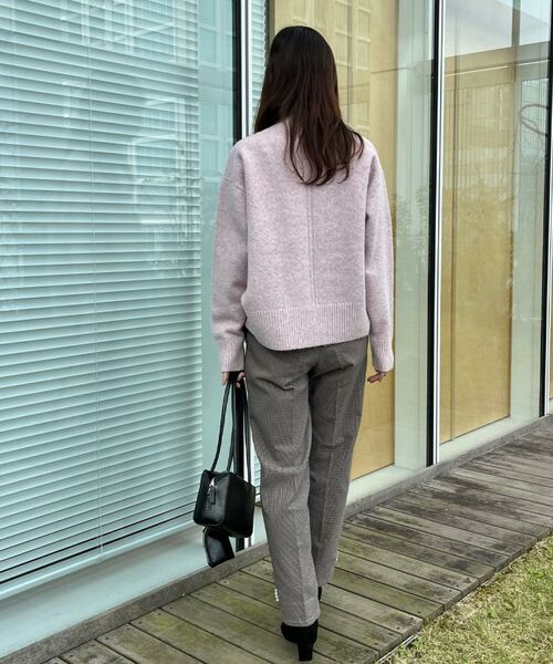 Couture Brooch / クチュールブローチ ショート・ハーフ・半端丈パンツ | 【通勤・美脚見え・あったか】裏起毛パール調スカラ裾デザインパンツ | 詳細19