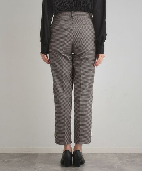 Couture Brooch / クチュールブローチ ショート・ハーフ・半端丈パンツ | 【通勤・美脚見え・あったか】裏起毛パール調スカラ裾デザインパンツ | 詳細25