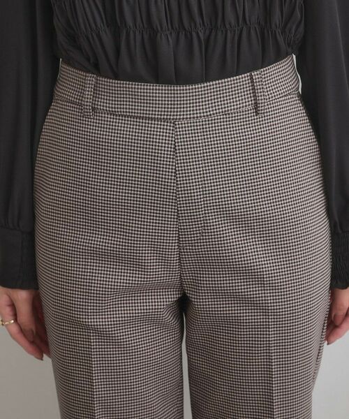 Couture Brooch / クチュールブローチ ショート・ハーフ・半端丈パンツ | 【通勤・美脚見え・あったか】裏起毛パール調スカラ裾デザインパンツ | 詳細26