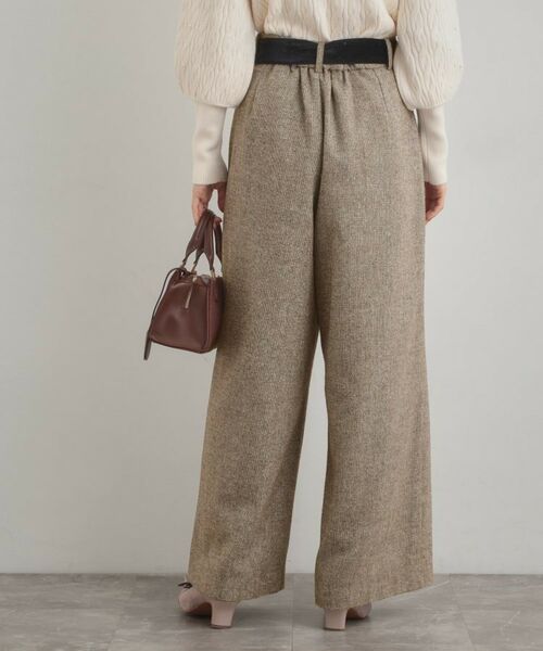 Couture Brooch / クチュールブローチ パンツ | 【上品華やか・通勤】ラメツイード ワイドパンツ | 詳細21