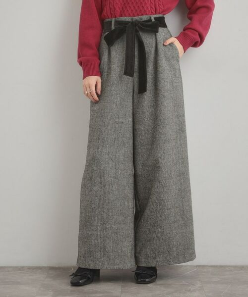 Couture Brooch / クチュールブローチ パンツ | 【上品華やか・通勤】ラメツイード ワイドパンツ | 詳細5