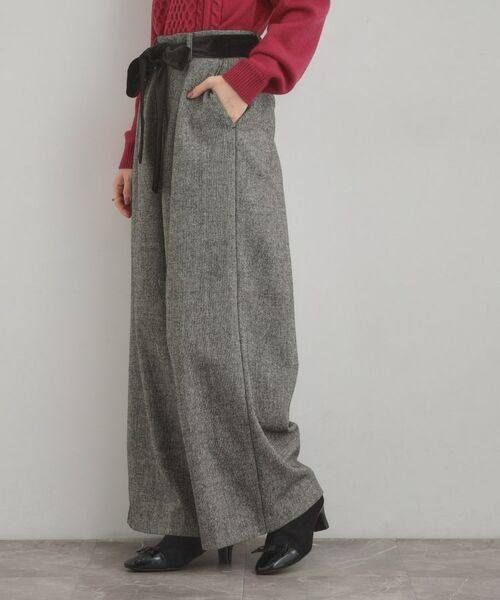Couture Brooch / クチュールブローチ パンツ | 【上品華やか・通勤】ラメツイード ワイドパンツ | 詳細7
