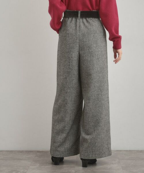 Couture Brooch / クチュールブローチ パンツ | 【上品華やか・通勤】ラメツイード ワイドパンツ | 詳細8