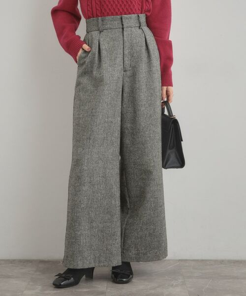 Couture Brooch / クチュールブローチ パンツ | 【上品華やか・通勤】ラメツイード ワイドパンツ | 詳細9