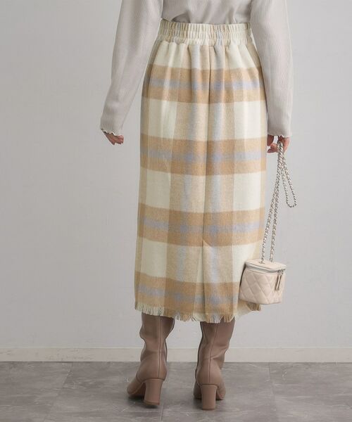 Couture Brooch / クチュールブローチ スカート | 起毛チェックIラインスカート | 詳細10
