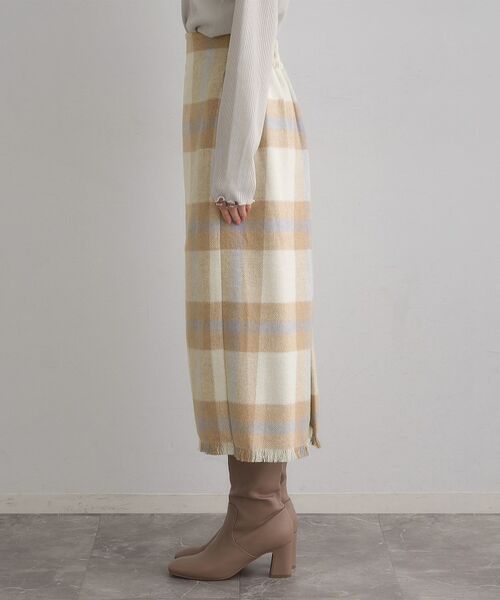 Couture Brooch / クチュールブローチ スカート | 起毛チェックIラインスカート | 詳細16