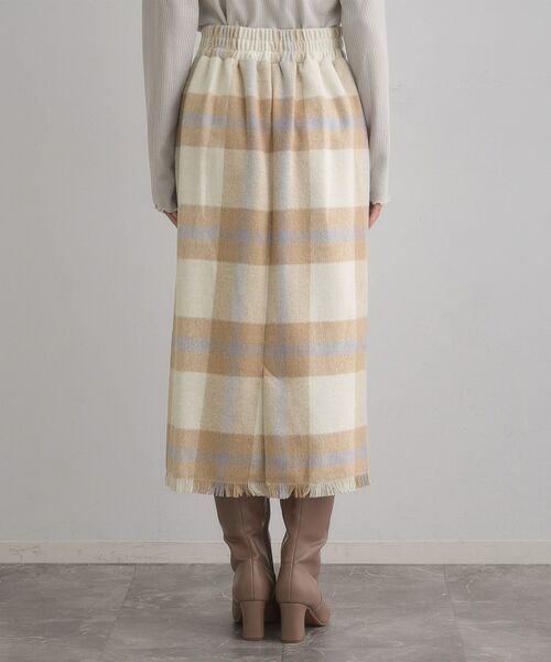 Couture Brooch / クチュールブローチ スカート | 起毛チェックIラインスカート | 詳細17