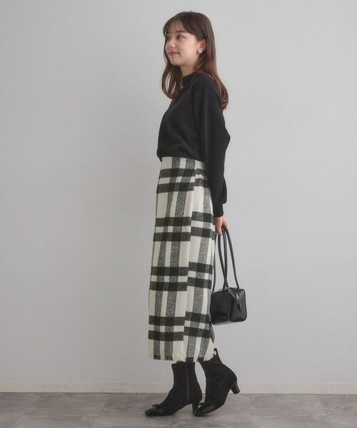 Couture Brooch / クチュールブローチ スカート | 起毛チェックIラインスカート | 詳細5