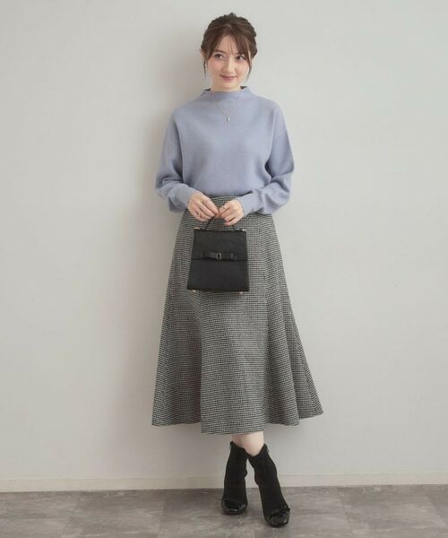 Couture Brooch / クチュールブローチ スカート | 【クラシカル・パッと目を惹く】ラメ千鳥 マーメイド フレアスカート | 詳細1