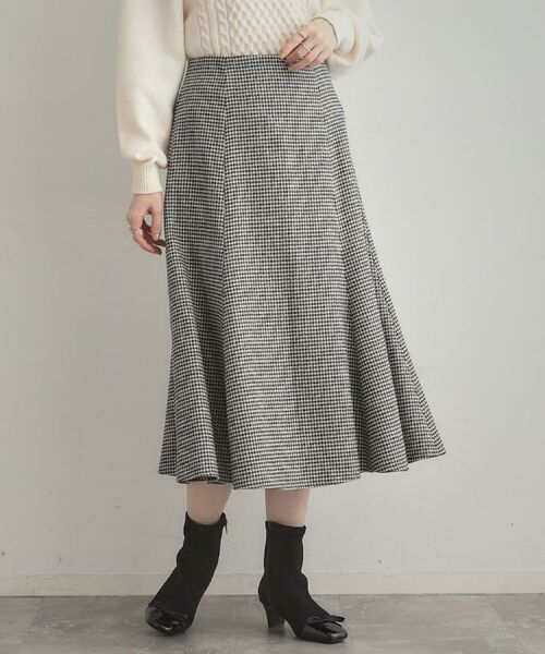 Couture Brooch / クチュールブローチ スカート | 【クラシカル・パッと目を惹く】ラメ千鳥 マーメイド フレアスカート | 詳細11