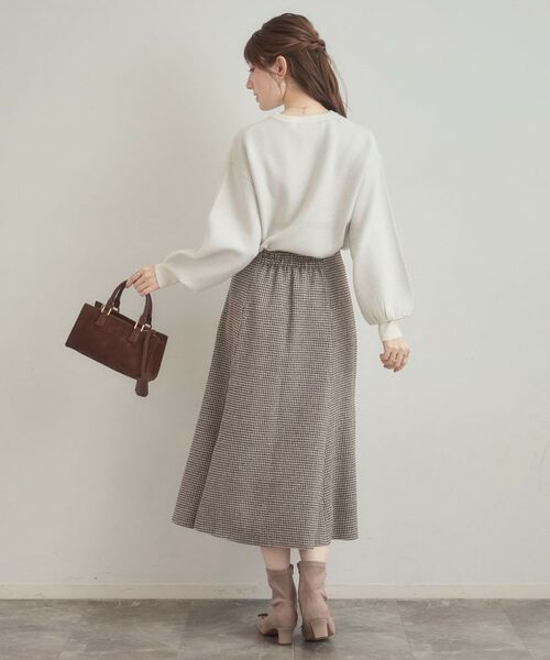 Couture Brooch / クチュールブローチ スカート | 【クラシカル・パッと目を惹く】ラメ千鳥 マーメイド フレアスカート | 詳細18