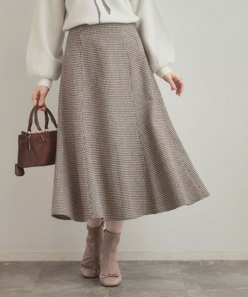 Couture Brooch / クチュールブローチ スカート | 【クラシカル・パッと目を惹く】ラメ千鳥 マーメイド フレアスカート | 詳細19