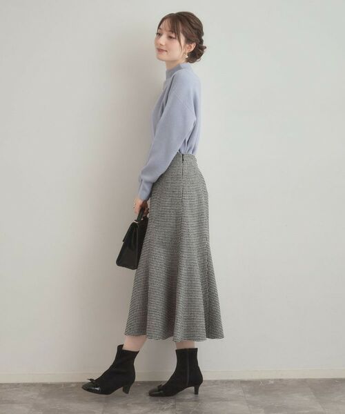 Couture Brooch / クチュールブローチ スカート | 【クラシカル・パッと目を惹く】ラメ千鳥 マーメイド フレアスカート | 詳細2