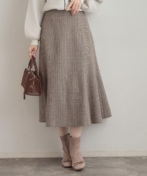 Couture Brooch / クチュールブローチ スカート | 【クラシカル・パッと目を惹く】ラメ千鳥 マーメイド フレアスカート | 詳細20