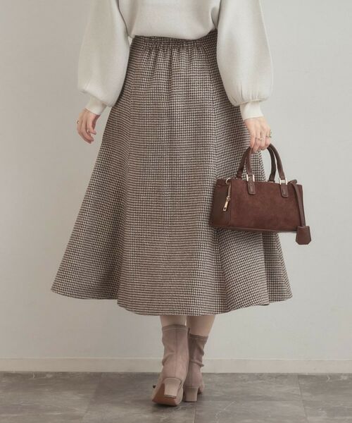 Couture Brooch / クチュールブローチ スカート | 【クラシカル・パッと目を惹く】ラメ千鳥 マーメイド フレアスカート | 詳細22