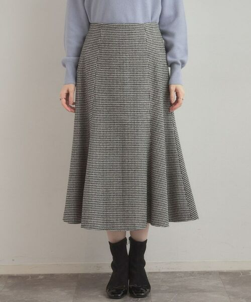 Couture Brooch / クチュールブローチ スカート | 【クラシカル・パッと目を惹く】ラメ千鳥 マーメイド フレアスカート | 詳細29