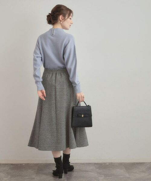 Couture Brooch / クチュールブローチ スカート | 【クラシカル・パッと目を惹く】ラメ千鳥 マーメイド フレアスカート | 詳細3