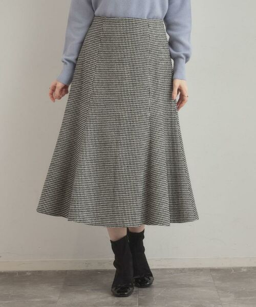 Couture Brooch / クチュールブローチ スカート | 【クラシカル・パッと目を惹く】ラメ千鳥 マーメイド フレアスカート | 詳細4