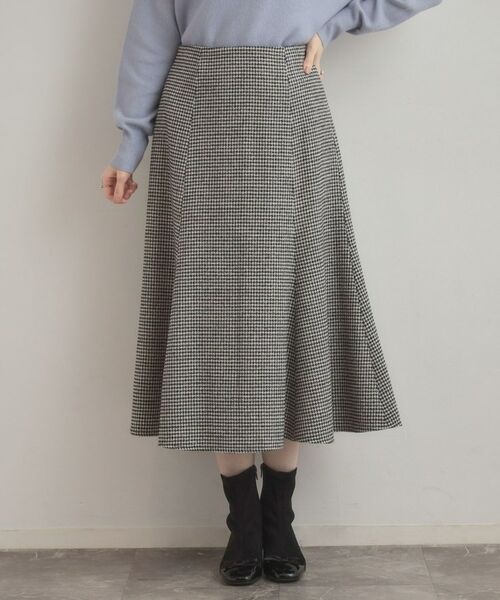 Couture Brooch / クチュールブローチ スカート | 【クラシカル・パッと目を惹く】ラメ千鳥 マーメイド フレアスカート | 詳細5