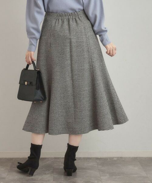 Couture Brooch / クチュールブローチ スカート | 【クラシカル・パッと目を惹く】ラメ千鳥 マーメイド フレアスカート | 詳細7