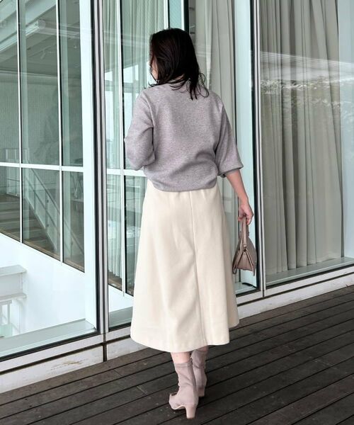 Couture Brooch / クチュールブローチ スカート | 【通勤/金ボタン】フェイクウール ポンチスカート | 詳細12