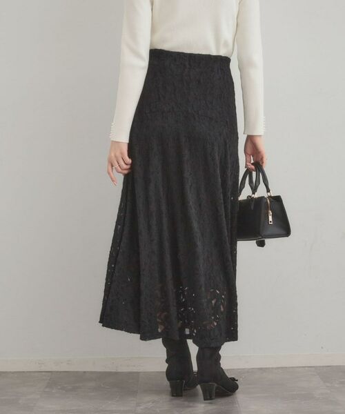 Couture Brooch / クチュールブローチ ロング・マキシ丈スカート | 起毛フラワーレーススカート | 詳細10