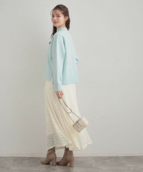 Couture Brooch / クチュールブローチ ロング・マキシ丈スカート | 起毛フラワーレーススカート | 詳細6