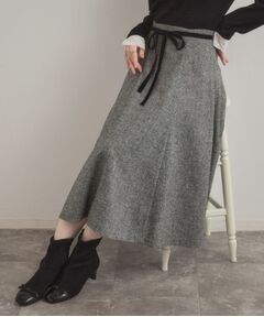 Couture Brooch / クチュールブローチ スカート | 【通勤・大人上品】ラメツイード フレアスカート