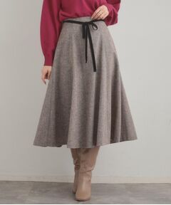 Couture Brooch / クチュールブローチ スカート | 【通勤・大人上品】ラメツイード フレアスカート