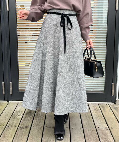 Couture Brooch / クチュールブローチ スカート | 【通勤・大人上品】ラメツイード フレアスカート | 詳細10
