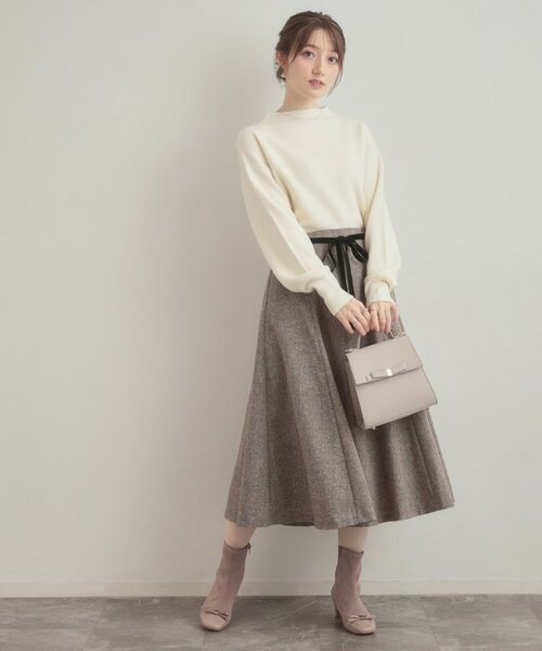 Couture Brooch / クチュールブローチ スカート | 【通勤・大人上品】ラメツイード フレアスカート | 詳細11