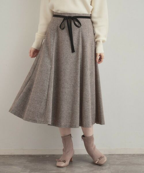 Couture Brooch / クチュールブローチ スカート | 【通勤・大人上品】ラメツイード フレアスカート | 詳細13