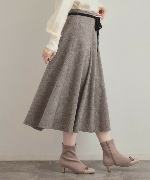 Couture Brooch / クチュールブローチ スカート | 【通勤・大人上品】ラメツイード フレアスカート | 詳細14