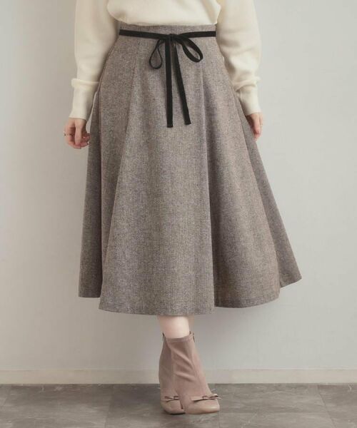 Couture Brooch / クチュールブローチ スカート | 【通勤・大人上品】ラメツイード フレアスカート | 詳細17