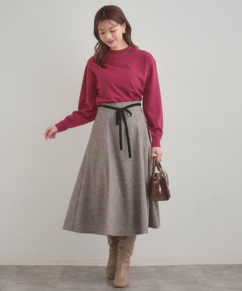 Couture Brooch / クチュールブローチ スカート | 【通勤・大人上品】ラメツイード フレアスカート | 詳細18