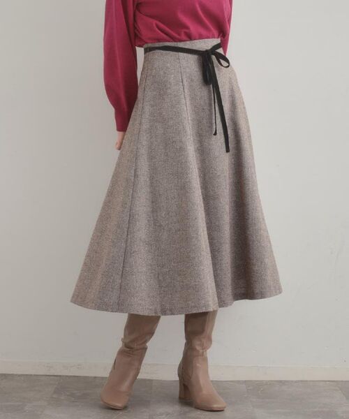 Couture Brooch / クチュールブローチ スカート | 【通勤・大人上品】ラメツイード フレアスカート | 詳細19