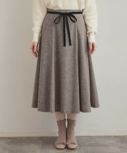 Couture Brooch / クチュールブローチ スカート | 【通勤・大人上品】ラメツイード フレアスカート | 詳細26