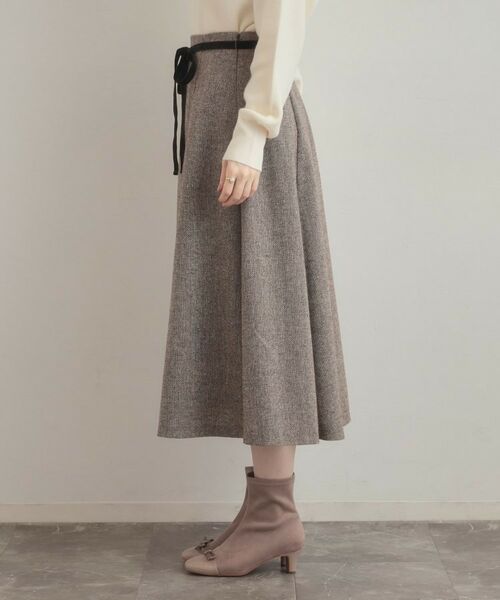 Couture Brooch / クチュールブローチ スカート | 【通勤・大人上品】ラメツイード フレアスカート | 詳細27