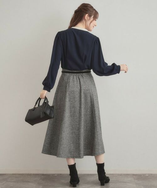 Couture Brooch / クチュールブローチ スカート | 【通勤・大人上品】ラメツイード フレアスカート | 詳細3